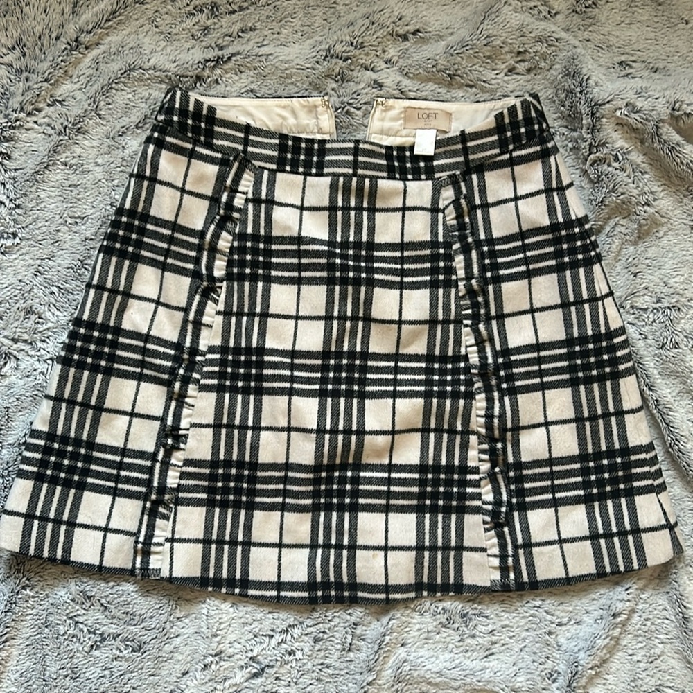 Loft plaid skirt